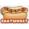 Signmission Bratwurst Banner Heavy Duty 13 Oz Vinyl with Grommets Single Sided B-60 Bratwurst - alternate 1
